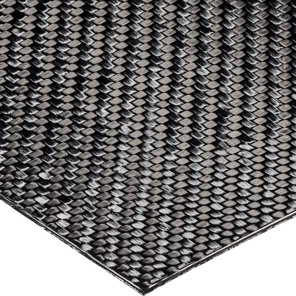 USA Sealing - Plastic Bars; Material: Carbon Fiber ; Shape: Rectangular ; Height (Inch): 1/16 ; Width (Inch): 3 ; Length (Feet): 1 ; Color: Black - Exact Industrial Supply