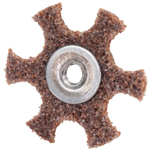 4″ Diameter AG Non Woven Star Coarse Grit 1/4 20 Eyelet AlumInum Oxide - Apex Tool & Supply