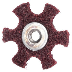 4″ Diameter AG Non Woven Star Medium Grit 1/4 20 Eyelet AlumInum Oxide - Apex Tool & Supply