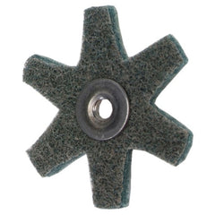 4″ Diameter AG Non Woven Star Very FIne Grit 1/4 20 Eyelet AlumInum Oxide - Apex Tool & Supply