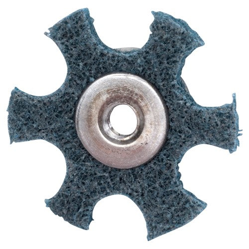 4″ Diameter AG Non Woven Star Very FIne Grit 1/4 20 Eyelet AlumInum Oxide - Apex Tool & Supply