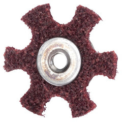 4″ Diameter AG Non Woven Star Medium Grit 1/4 20 Eyelet AlumInum Oxide - Apex Tool & Supply