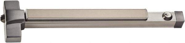 PDQ - 30 to 36" Wide Door Range, Antimicrobial, Satin Stainless Steel Finish Rim Exit Push Bar - Fits 30 to 36" Door - Apex Tool & Supply