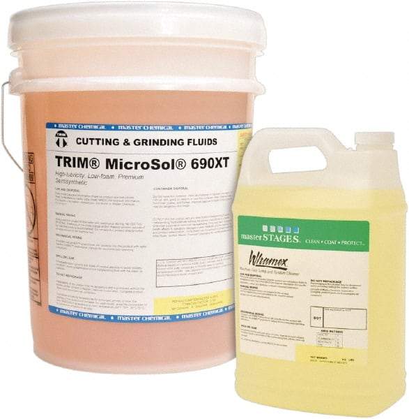 Master Fluid Solutions - Trim MicroSol 690XT, 5 Gal Pail Cutting & Cleaning Fluid - Semisynthetic, For Machining - Apex Tool & Supply