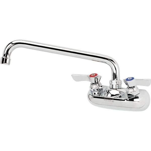 Krowne - Wall Mount, Service Sink Faucet without Spray - Two Handle, Color Coded Handle, Standard Spout, No Drain - Apex Tool & Supply
