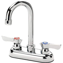 Krowne - Deck Mount, Bar and Hospitality Faucet without Spray - Two Handle, Color Coded Handle, Gooseneck Spout, No Drain - Apex Tool & Supply