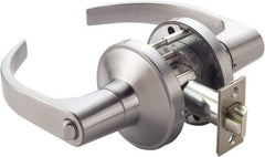 PDQ - Heavy Duty Privacy Lever Lockset - 2-3/4" Back Set, Keyless Cylinder, Zinc, Antimicrobial Coated, Satin Chrome Plated Finish - Apex Tool & Supply