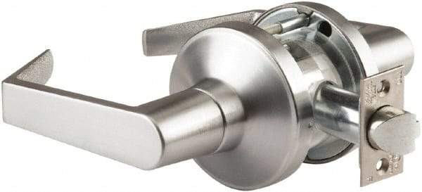 PDQ - Heavy Duty Classroom Lever Lockset - 2-3/4" Back Set, Small Format I/C Less Cylinder, Zinc, Antimicrobial Coated, Satin Chrome Plated Finish - Apex Tool & Supply