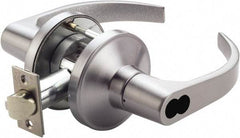 PDQ - Heavy Duty Entrance Lever Lockset - 2-3/4" Back Set, Small Format I/C Less Cylinder, Zinc, Antimicrobial Coated, Satin Chrome Plated Finish - Apex Tool & Supply