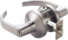 PDQ - Heavy Duty Privacy Lever Lockset - 2-3/4" Back Set, Keyless Cylinder, Zinc, Antimicrobial Coated, Satin Chrome Plated Finish - Apex Tool & Supply