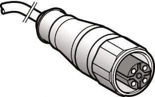 Telemecanique Sensors - 4 Amp, M12 4 Pin Female Straight Cordset Sensor and Receptacle - 250 VAC, 300 VDC, 5m Cable Length, IP69K Ingress Rating - Apex Tool & Supply