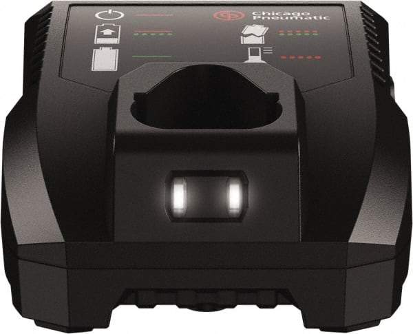 Chicago Pneumatic - 12 Volt, 1 Battery Lithium-Ion Power Tool Charger - AC Wall Outlet/Vehicle DC Outlet Power Source - Apex Tool & Supply