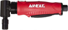 AIRCAT - 1/4" Collet, Angle Handle, Angle Air Die Grinder - 20,000 RPM, Rear Exhaust, 6 CFM, 0.5 hp, 90 psi, 1/4" Inlet - Apex Tool & Supply