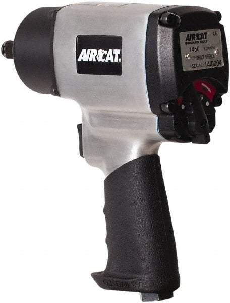 AIRCAT - 1/2" Drive, 9,000 RPM, 800 Ft/Lb Torque Impact Wrench - Pistol Grip Handle, 1,200 IPM, 8 CFM, 90 psi, 1/4" NPT Inlet - Apex Tool & Supply