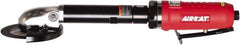 AIRCAT - 4" Wheel Diam, 14,000 RPM, Pneumatic Cutoff & Cutoff-Grinder Tool - Straight Handle, 1/4" Inlet - Apex Tool & Supply