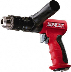 AIRCAT - 1/2" Reversible Keyed Chuck - Pistol Grip Handle, 400 RPM, 6 CFM, 0.625 hp, 90 psi - Apex Tool & Supply