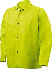 Steiner - Size 3XL Welding & High Visibility Jacket - Lime, Cotton & Nomex, Snaps Closure, 60 to 64" Chest - Apex Tool & Supply