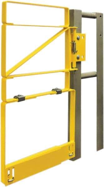 FabEnCo - Carbon Steel Self Closing Rail Safety Gate - Fits 37 to 39-1/2" Clear Opening, 25" Wide x 42" Door Height, - Apex Tool & Supply
