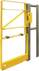 FabEnCo - Carbon Steel Self Closing Rail Safety Gate - Fits 25 to 27-1/2" Clear Opening, 25" Wide x 42" Door Height, - Apex Tool & Supply