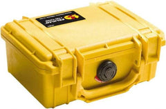 Pelican Products, Inc. - 6-49/64" Wide x 3-7/8" High, Clamshell Hard Case - Yellow, Polyethylene - Apex Tool & Supply
