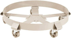 PRO-SOURCE - 1,400 Lb Load Capacity, 55 Gal Drum Dolly - 23-1/2" Wide x 6-1/2" High, Steel Wheels - Apex Tool & Supply