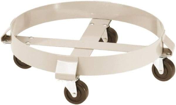 PRO-SOURCE - 1,000 Lb Load Capacity, 55 Gal Drum Dolly - 23-1/2" Wide x 6-1/2" High, Steel Wheels - Apex Tool & Supply