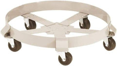 PRO-SOURCE - 1,250 Lb Load Capacity, 55 Gal Drum Dolly - 23-1/2" Wide x 6-1/2" High, Plastic Wheels - Apex Tool & Supply