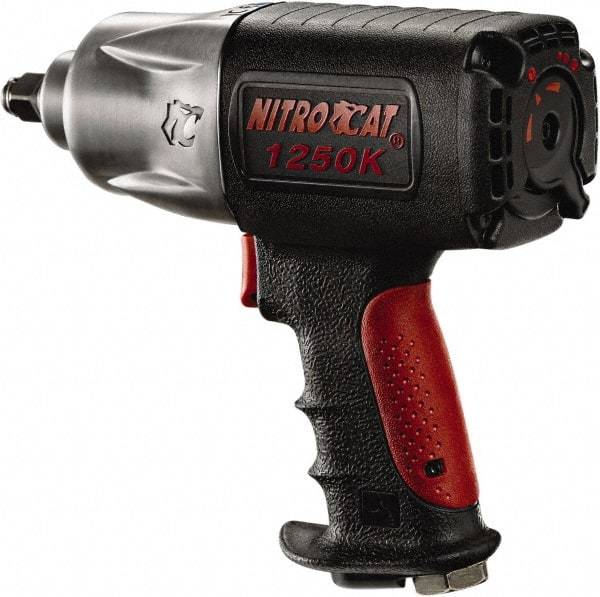 AIRCAT - 1/2" Drive, 8,500 RPM, 950 Ft/Lb Torque Impact Wrench - Pistol Grip Handle, 1,000 IPM, 8 CFM, 90 psi, 1/4" NPT Inlet - Apex Tool & Supply