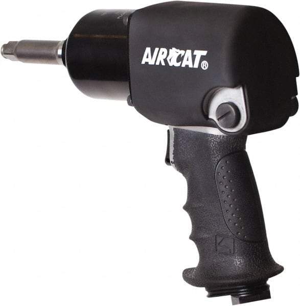 AIRCAT - 1/2" Drive, 9,500 RPM, 725 Ft/Lb Torque Impact Wrench - Pistol Grip Handle, 1,600 IPM, 8 CFM, 90 psi, 1/4" NPT Inlet - Apex Tool & Supply