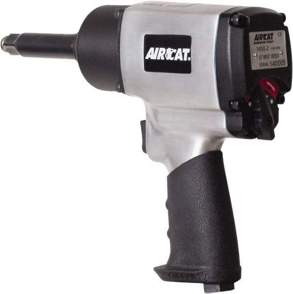 AIRCAT - 1/2" Drive, 9,000 RPM, 800 Ft/Lb Torque Impact Wrench - Pistol Grip Handle, 1,200 IPM, 8 CFM, 90 psi, 1/4" NPT Inlet - Apex Tool & Supply