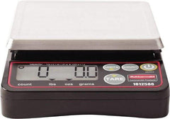 Rubbermaid - 2 Lb. Capacity, Digital Portion Control Scale - 0.1 and 1/8 oz. Graduation, 5-1/8 x 5-1/8" Platform - Apex Tool & Supply