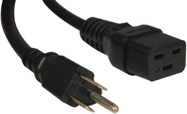 Tripp-Lite - 10', 14/3 Gauge/Conductors, Black Indoor Replacement Cord - 0 Receptacles, 15 Amps, 120 VAC, UL SJT, NEMA IEC-320 - Apex Tool & Supply
