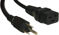 Tripp-Lite - 10', 14/3 Gauge/Conductors, Black Indoor Replacement Cord - 0 Receptacles, 15 Amps, 120 VAC, UL SJT, NEMA IEC-320 - Apex Tool & Supply