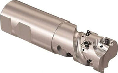 Seco - 1" Cutting Diam, 1" Shank Diam, 8mm Max Depth of Cut, Straight Shank Indexable Copy End Mill - 2 Inserts, LOEX Insert, R217.94 Toolholder - Apex Tool & Supply