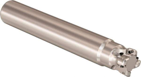 Seco - 1" Cutting Diam, 1-1/4" Shank Diam, 0.9mm Max Depth of Cut, Straight Shank Indexable Copy End Mill - 4 Inserts, LOHT Insert, R217.21 Toolholder - Apex Tool & Supply