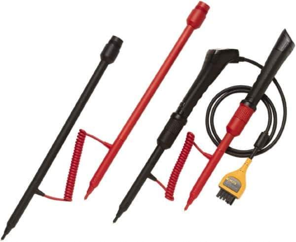 Fluke - Red/Black Electrical Test Equipment Probe Set - Use with Fluke BT520 Battersy Analyzers - Apex Tool & Supply