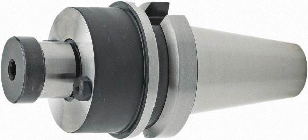 Parlec - BT40 Dual Contact Taper Shank 25.4mm Pilot Diam Shell Mill Holder - 50.8mm Flange to Nose End Projection, 57.15mm Nose Diam, Through-Spindle Coolant - Exact Industrial Supply