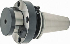 Parlec - CAT50 Dual Contact Taper Shank 50.8mm Pilot Diam Shell Mill Holder - 101.6mm Flange to Nose End Projection, 123.95mm Nose Diam, Through-Spindle Coolant - Exact Industrial Supply