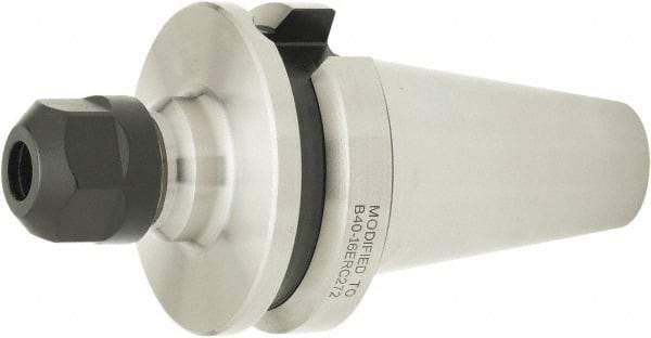 Parlec - 3.22" Projection, BT40 Dual Contact Taper, ER16 Collet Chuck - Through Coolant - Exact Industrial Supply