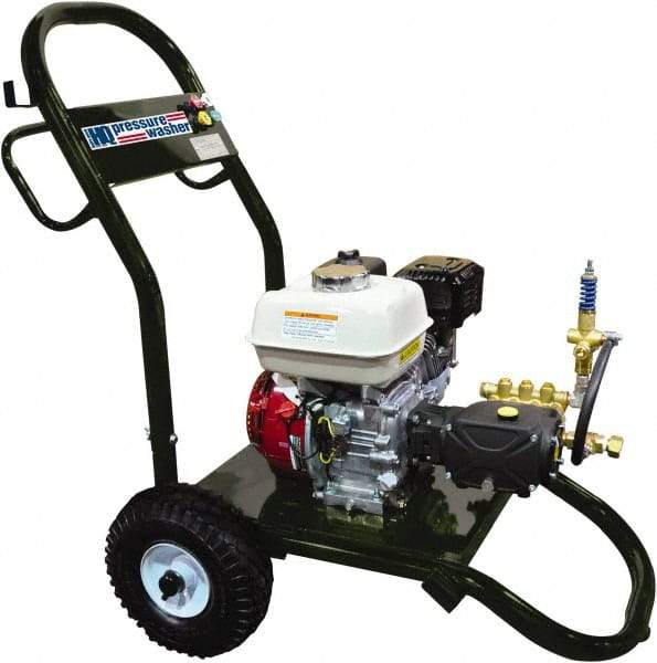 PRO-SOURCE - Gas, 4 hp, 2,000 psi, 2.5 GPM, Cold Water Pressure Washer - Heavy Duty Axial Cam, 50' x 3/8" Hose - Apex Tool & Supply