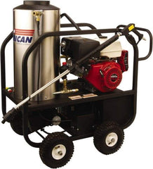 PRO-SOURCE - Gas, 14 hp, 4,000 psi, 4 GPM, Hot Water Pressure Washer - General Triplex Ceramic Plunger, 50' x 3/8" Hose - Apex Tool & Supply