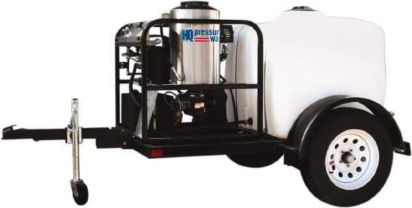 PRO-SOURCE - Gas, 13 hp, 3,000 psi, 4 GPM, Hot Water Pressure Washer - General Triplex Ceramic Plunger, 50' x 3/8" Hose - Apex Tool & Supply