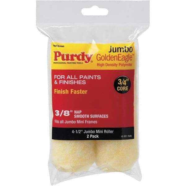 Purdy - 3/8" Nap, 4-1/2" Wide Paint Roller Cover - Semi-Smooth Texture, High Density Polyester - Apex Tool & Supply