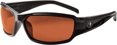 Ergodyne - Copper Lenses, Framed Polarized Glasses - Uncoated Lenses, Size Universal, Wrap Around - Apex Tool & Supply