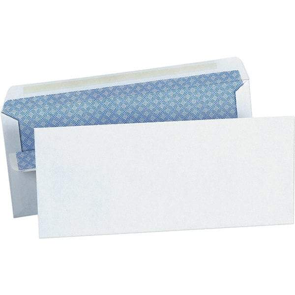 Universal One - 4.13" Long x 9.63" Wide Self Seal Business Envelope - White - Apex Tool & Supply