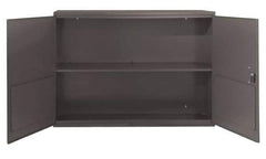 Durham - 1 Shelf Wall Storage Cabinet - Steel, 33-3/4" Wide x 11-7/8" Deep x 23-7/8" High, Gray - Apex Tool & Supply