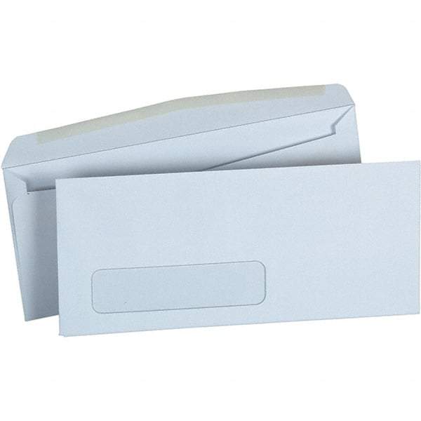UNIVERSAL - 9-1/2" Long x 7-1/4" Wide Gummed Flap Plain White Envelope with Window - White - Apex Tool & Supply
