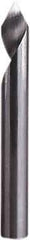 Seco - 60° Incl Angle, .118" Shank Diam, 2" OAL, 0.008" Cut Diam, Conical Engraving Cutter - 0.5906" LOC, 0.008" Tip Diam, 1 Flute, Right Hand Cut, Solid Carbide, Uncoated - Apex Tool & Supply