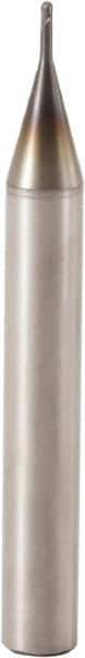 Seco - 1.2mm Diam, 0.9mm LOC, 2 Flute Solid Carbide Ball End Mill - MEGA-64-T Finish, Single End, 50mm OAL, 6mm Shank Diam, Spiral Flute - Apex Tool & Supply
