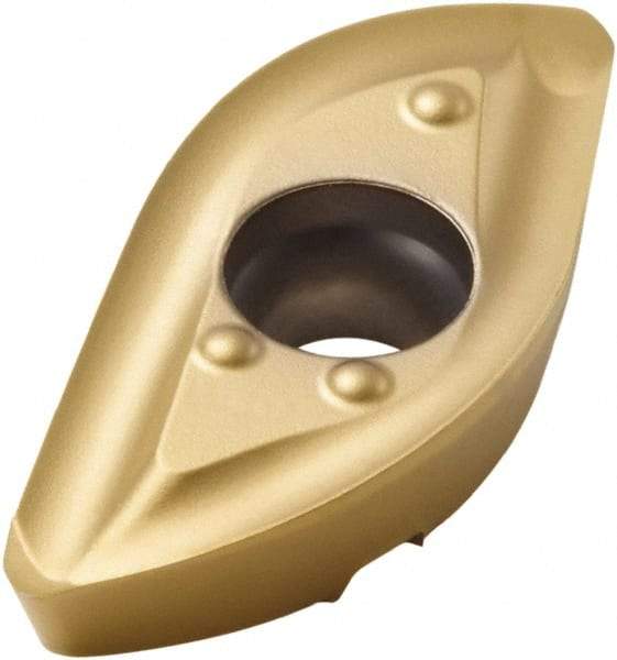 Seco - 218.20150 ME07 Grade F40M Carbide Milling Insert - TiAlN/TiN Finish, 0.236" Thick, 0.59" Corner Radius - Apex Tool & Supply